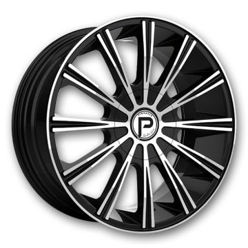 Pinnacle Wheels P308 Slick 18x7.5 Gloss Black Machine 5x114.3/5x120 +35mm 73.1mm