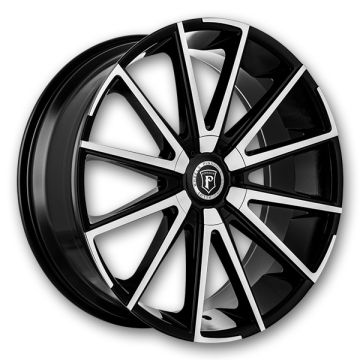 Pinnacle Wheels P98 Bella 24x9.5 Gloss Black Machine 6x135/6x139.7 +24mm 87.1mm
