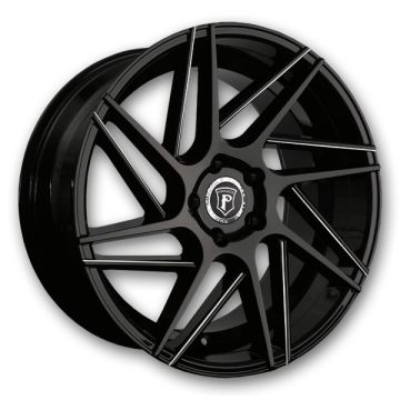 Pinnacle Wheels P104 Swerve 20x8.5 Gloss Black Milled 5x114.3 +35mm 73.1mm