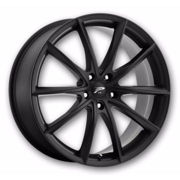 Platinum Wheels 435 Flux 17x8 Satin Black with Satin Clear Coat 5x120 +35mm 74.1mm