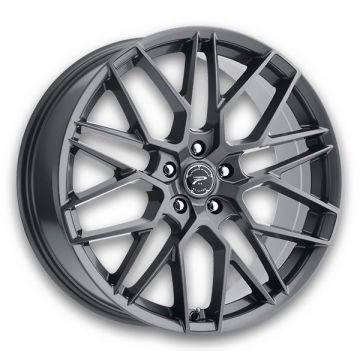 Platinum Wheels 459 Retribution 17x8 Gunmetal and Clear Coat 5x114.3 +40mm