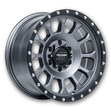 Pro Comp Wheels Rockwell 17x8 Matte Graphite W/ Black Lip 5x127 0mm 71.5mm