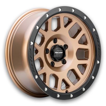 Pro Comp Wheels Vertigo 17x9 Matte Bronze w/ Black Lip 6x139.7 -6mm 108mm