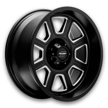 Pro Comp Wheels Gunner 17x9 Satin Black Milled 5x127 -6mm 71.5mm