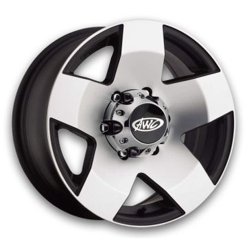 Raceline Wheels 850 Brute Trailer 13x4.5 Machine W/Black 5x114.3 -0mm 3.19mm