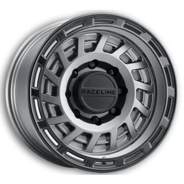 Raceline Wheels 957GB Halo 17x8.5 Gunmetal with Black Ring 6x139.7 +0mm 106.1mm