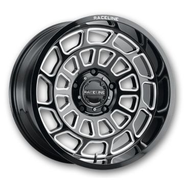 Raceline Wheels 955M Warp 20x9 Black with Machined Face 6x139.7 +18mm 106.1mm