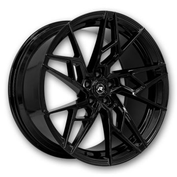 Renzo Wheels Ascari 22x10.5 Full Gloss Black 5x115 +25mm 74.1mm