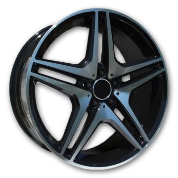 Replicas Wheels R5055 20x9.5 Black Machined 5x112 +35mm 66.6mm