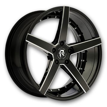 Revenge Luxury Wheels RL-103 20x8.5 Black Milled 5x114.3 +35mm 74.1mm