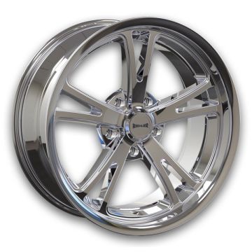 Ridler Wheels 606 18x9.5 Chrome 5x120 +0mm 83.82mm