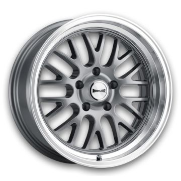 Ridler Wheels 607 18x8 Grey w/Machined Lip 5x120 +0mm 83.82mm