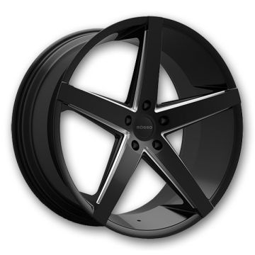ROSSO Wheels AFFINITY 20x8.5 Black with Milled Spoke Edges 5x112 +34mm 66.56mm