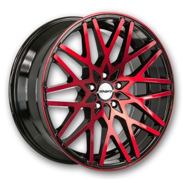 Shift Wheels Formula 18x8 Gloss Black Machined Red 5x114.3 +35mm 73.1mm