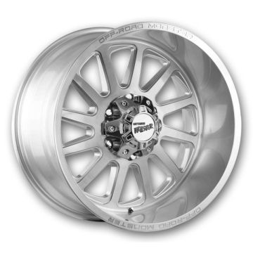 Off-Road Monster Wheels M17 17x9 Brushed Face Silver 5x127 +0mm 78.1mm