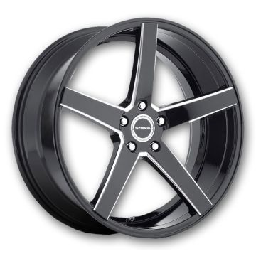 Strada Wheels Perfetto 24x10 Gloss Black Milled 5x127 +25mm 78.1mm