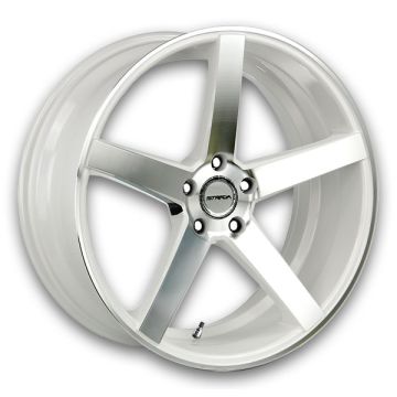 Strada Wheels Perfetto 20x8.5 White Machined 5x114.3 +35mm 72.6mm