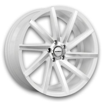 Strada Wheels Sega 20x8.5 White Machined 5x112 +35mm 72.6mm