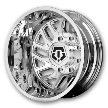 TIS Wheels 544C Dually 20x8.25 Chrome - Rear 8x210 -198mm 154.3mm