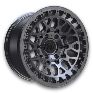 TIS Wheels 555A 18x9 Satin Anthracite with Cast Lip Logo & Lip Bolts 5x127 +1mm 71.5mm