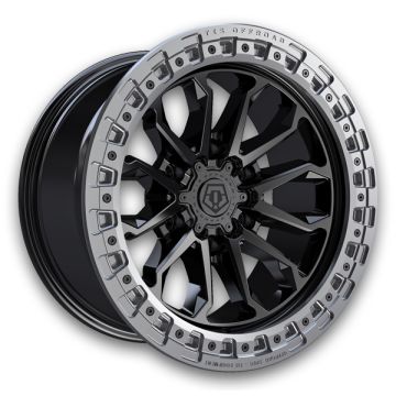 TIS Wheels 556BA 20x9 Satin Black with Cast Satin Anthracite Bead Ring 5x127 +1mm 71.5mm