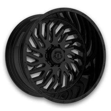 TIS Wheels 561B 22x12 Gloss Black with Lip Logo 5x135/5x150 -44mm 110.2mm