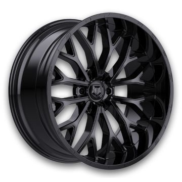 TIS Wheels 565B 20x9 Gloss Black & Painted Lip Logo 6x139.7 0mm 106.2mm