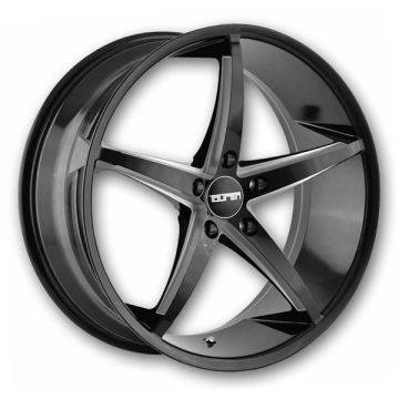 Touren Wheels 3270 TR70 20x8.5 Black/Milled Spokes 5x115 +20mm 72.62mm