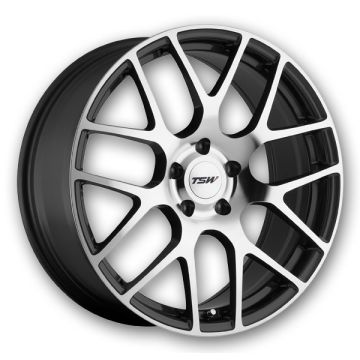 TSW Wheels Nurburgring 19x9.5 Gunmetal with Mirror Cut Face 5x112 +41mm 72mm