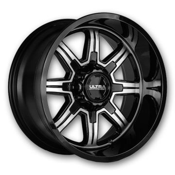 Ultra Wheels 229 Menace 20x9 Gloss Black with Diamond Cut Face and Clear Coat 6x139.7/6x135 +18mm 106.1mm