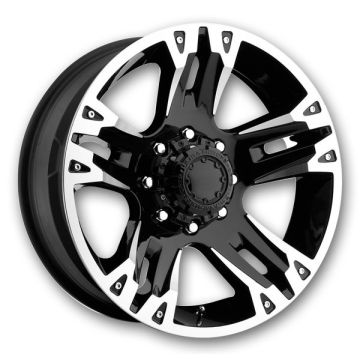 Ultra Wheels 235 Maverick 16x8 Gloss Black with Diamond Cut Accents and Clear Coat 6x139.7 +10mm 106.1mm