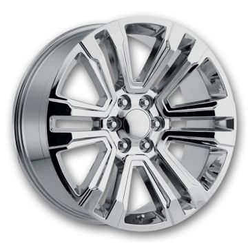 USA Replicas Wheels GMC 2018 FR72 24x10 Chrome 6x139.7 30mm 78.1mm