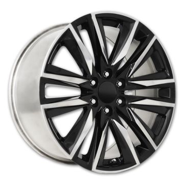 USA Replicas Wheels FR90 Escalade Sport 22x9 Black Machine Face 6x139.7 +31mm 78.1mm