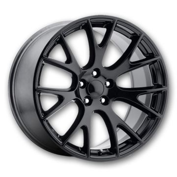 USA Replicas Wheels HELLCAT HC-16 24x10 Gloss Black 5x139.7 18mm 77.8mm