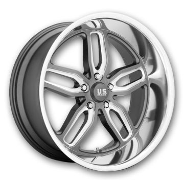 US Mags Wheels C-Ten 22x8.5 Matte Gun Metal Milled 5x127 +1mm 78.1mm