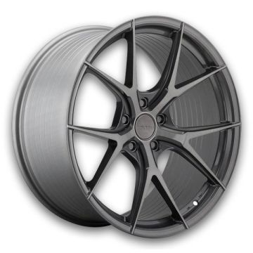 Varro Wheels VD38X 19x8.5 Gloss Titanium with Brushed Face  +25mm 66.6mm