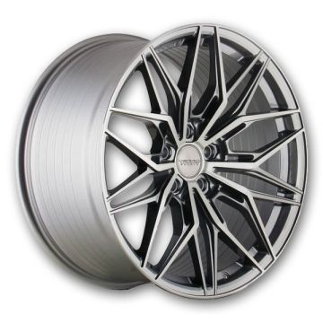 Varro Wheels VD40X 19x9.5 Gloss Titanium Brushed Face  +20mm 66.6mm
