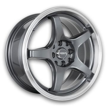 Versus Wheels VS005 16x7.5 Gunmetal with Machine Lip 4x100/4x114.3 +35mm 73.1mm