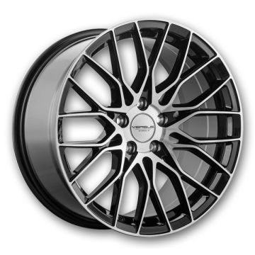 Versus Wheels VS442 17x7.5 Black with Machined Face 5x114.3 +38mm 73.1mm