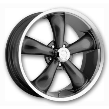 Vision Wheels 142 Legend 5 17x7 Gunmetal Machined Lip 5x114.3 +6mm 83mm