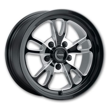 Vision Wheels 149 Patriot 15x10 Gloss Black Milled Spoke 5x120 +51mm 83.1mm