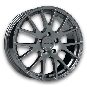 Vision Wheels 18 Hellion 15x6.5 Gunmetal 4x114.3 +38mm 73.1mm