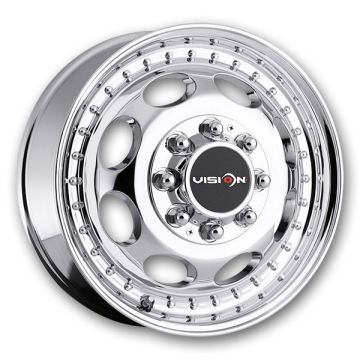 Vision Wheels 181 Hauler Dually 16x5.5 Chrome - Front 6x205 +120mm 161.1mm