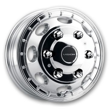 Vision Wheels 181 Hauler Dually 16x5.5 Hyper Silver - Front 6x205 +120mm 161.1mm