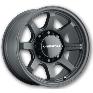 Vision Wheels 351 Flow 17x8 Satin Black 5x114.3 +30mm 76.1mm