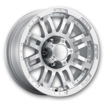 Vision Wheels 375 Warrior 14x5.5 Marine Paint Silver 5x114.3 +0mm 83mm