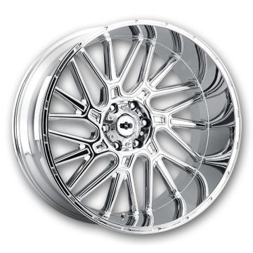 Vision Wheels 404 Brawl 22x14 Chrome 8x170 -76mm 125.2mm