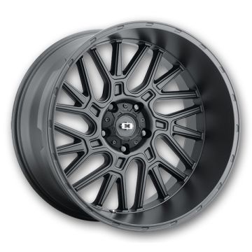 Vision Wheels 404 Brawl 22x14 Satin Black 6x139.7 -76mm 106.2mm