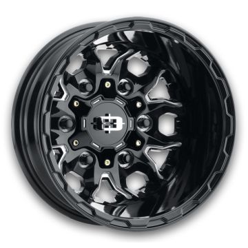 Vision Wheels 410 Korupt 16x6 Gloss Black Milled Spoke 6lug Low Offset 6x180 -130mm 138.8mm