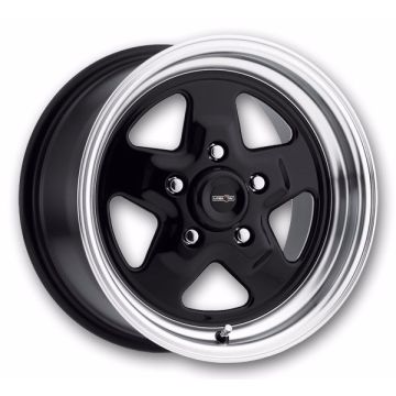 Vision Wheels 521 Nitro 15x8 Gloss Black Machined Lip 5x114.3 +27mm 83.1mm